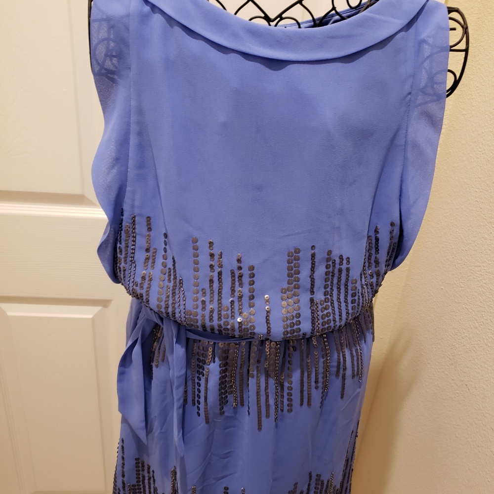 NWOT Vince Camuto Periwinkle dress w/beaded detail - Picture 3 of 8